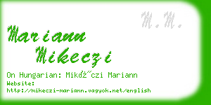 mariann mikeczi business card